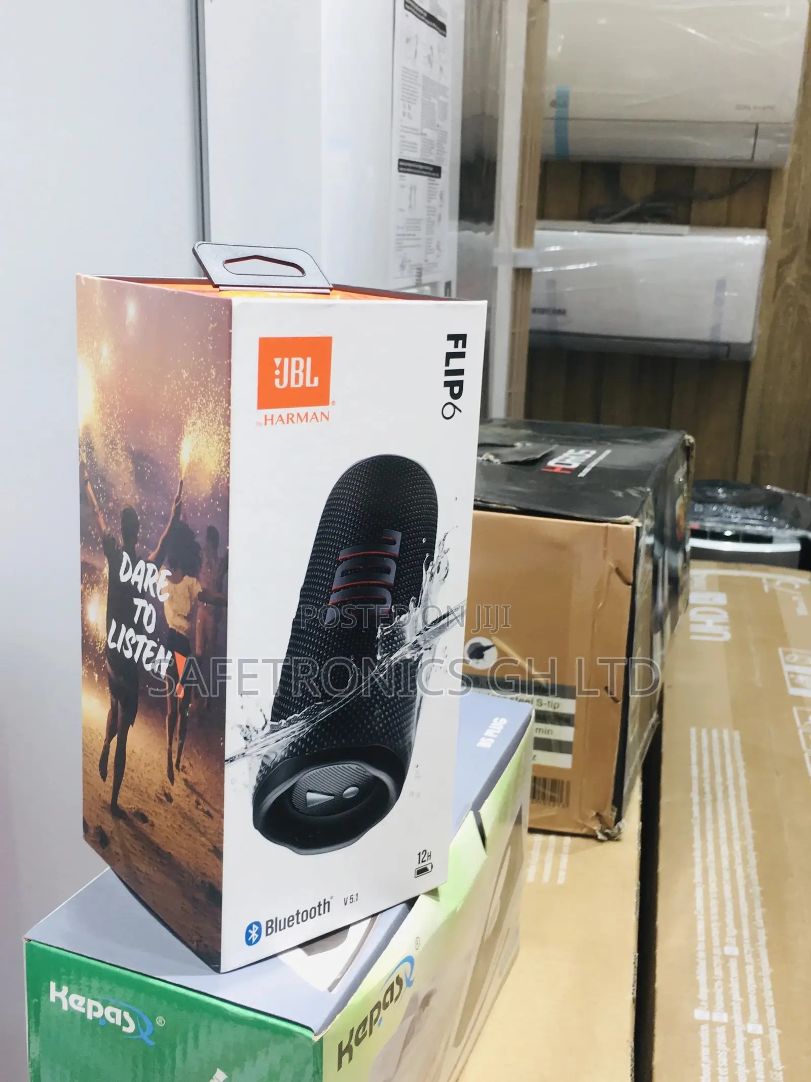 Flip 6 JBL Wireless Black Bluetooth Electric Speaker