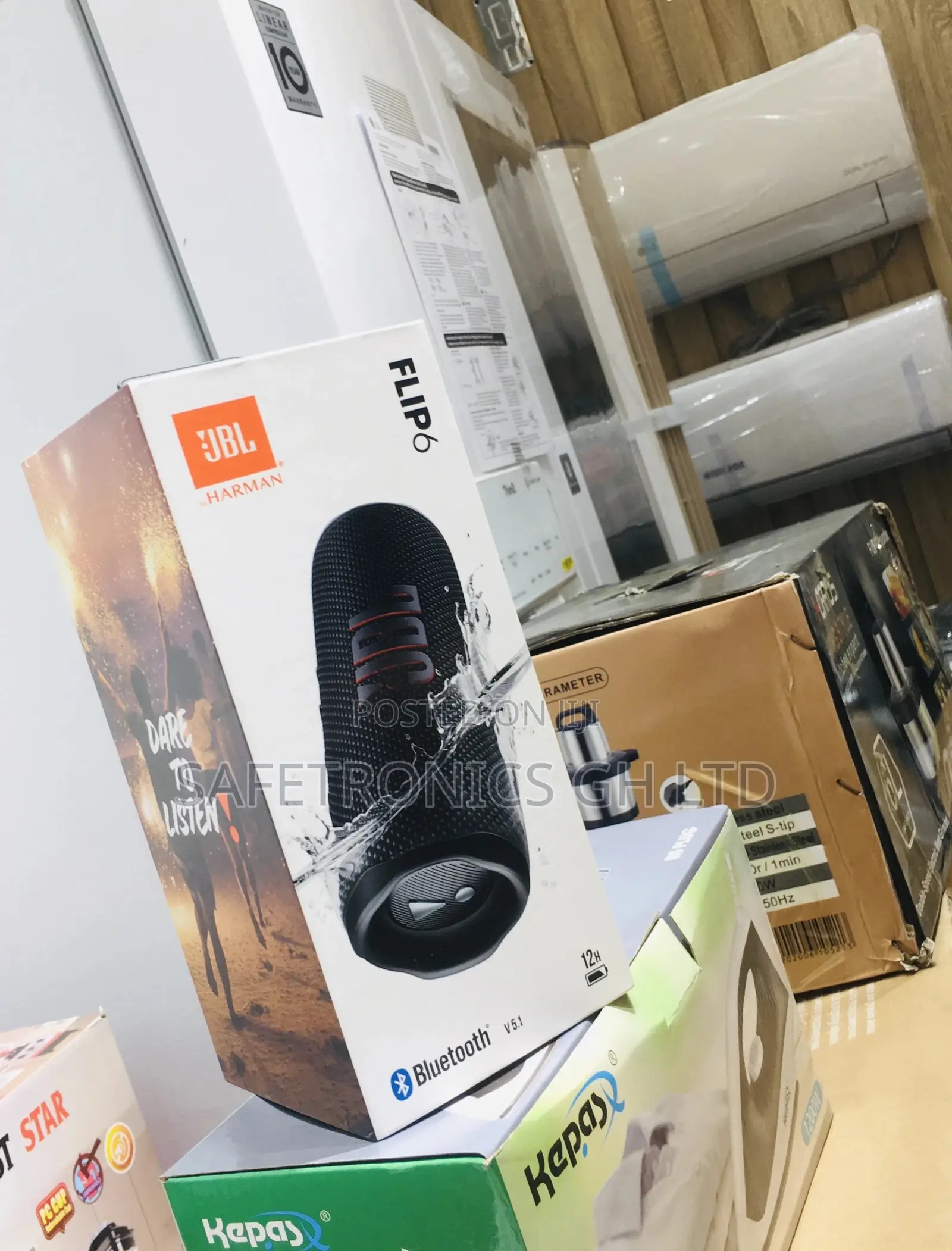 Affordable JBL Wireless Black Flip 6 Bluetooth Speaker