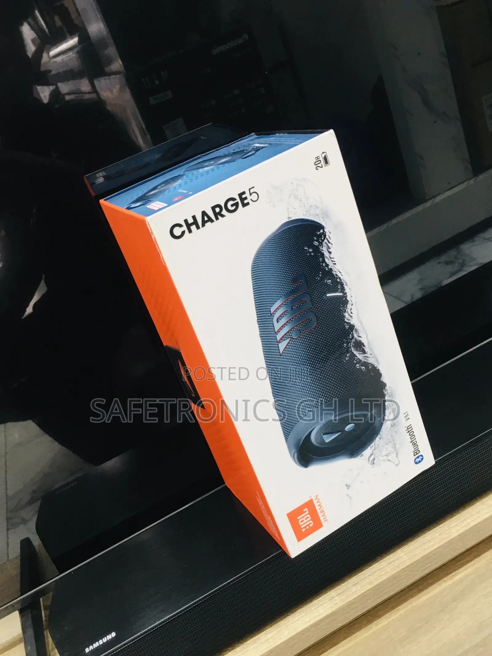 Electric JBL Charge 5 Wireless Bluetooth Black Speaker
