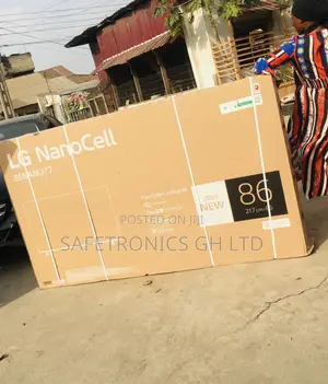 Electric Smart 86 Inches Black LG Nano77 UHD Glossy LED