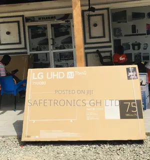 LG UHD Smart LED Glossy 75 Inches UQ80 Electric Black Tv