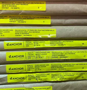 Anchor Vanguard Coloured Manila Board Paper 180gsm 30 X 40
