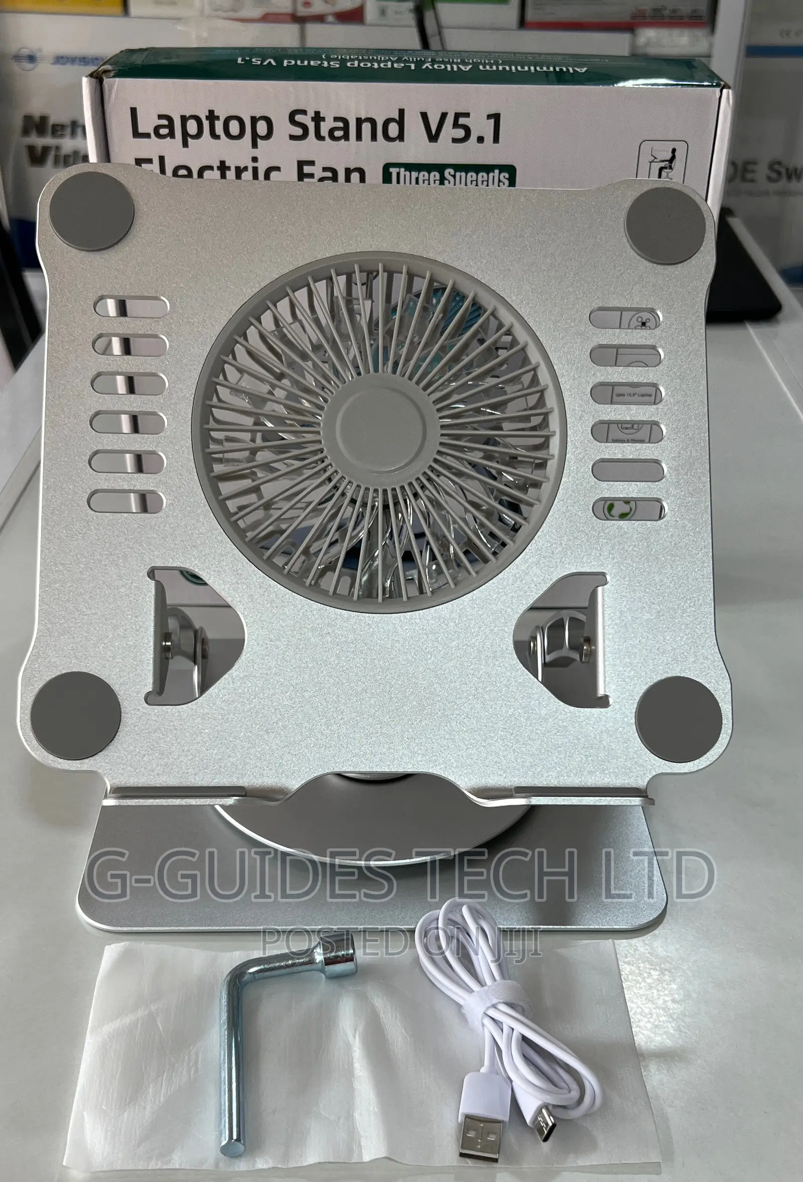 Laptop Stand With Cooling Fan and 360 Rotating Base