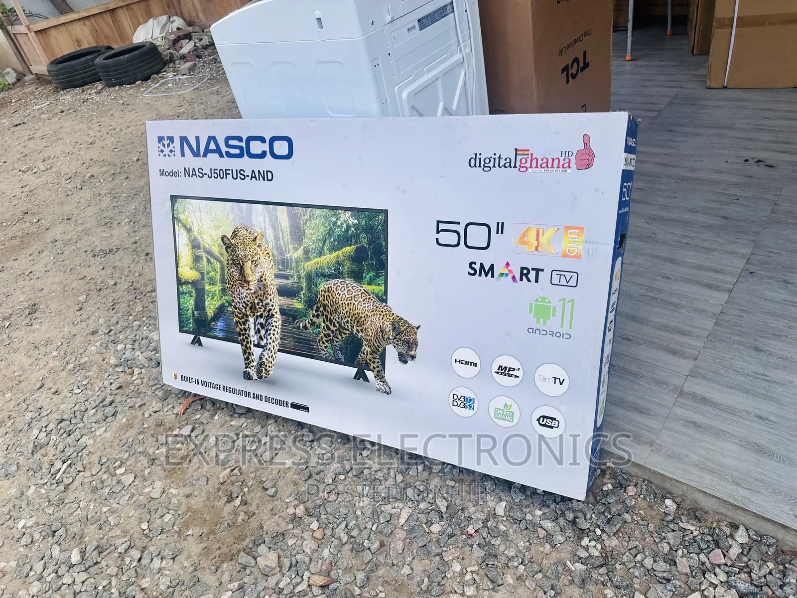 Nasco 50”Smart UHD LED Display Glossy Tv 