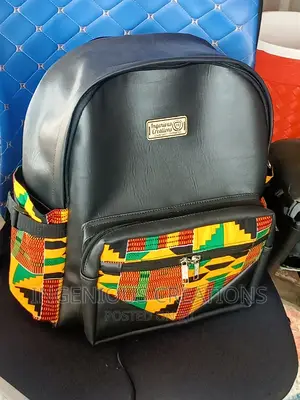 Quality African Print /Leather Backpack