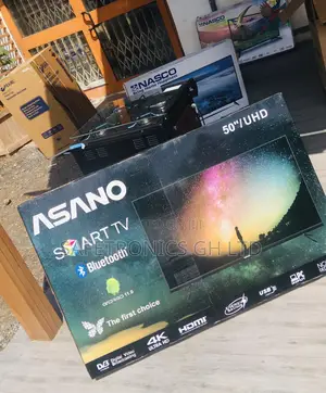 Smart 50 Inches Black Electric Asano LED Glossy UHD Tv