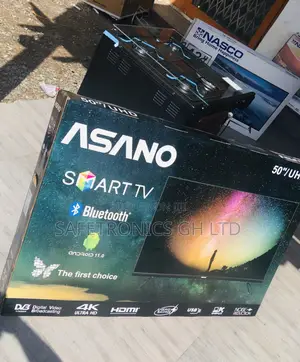 Glossy LED Asano Smart Black Electric UHD 50 Inches Tv