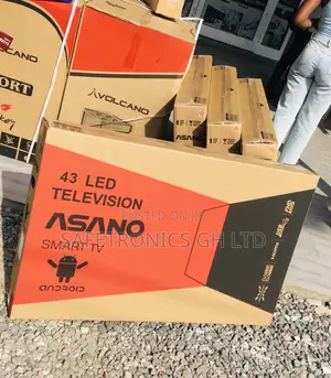 Electric Black Asano 43 Inches Smart UHD LED Glossy Tv