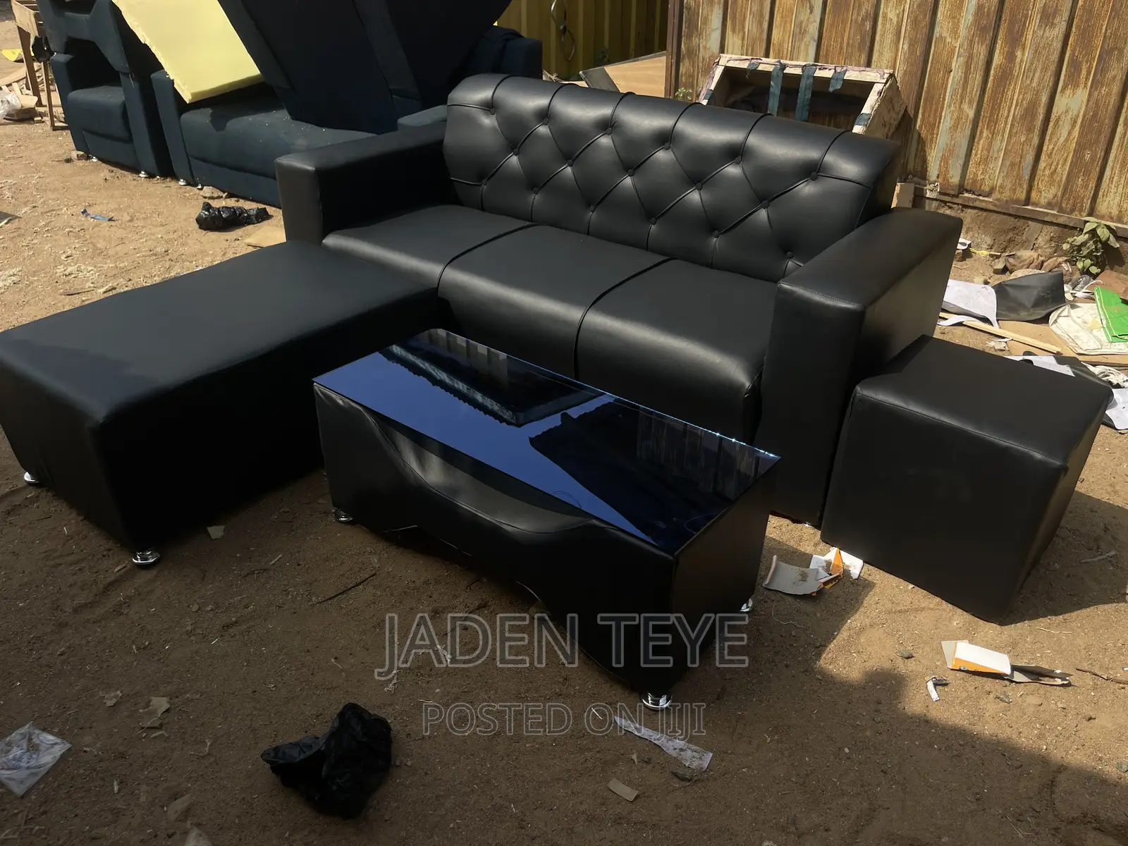 Black Quality Leather Sofa Made to Last