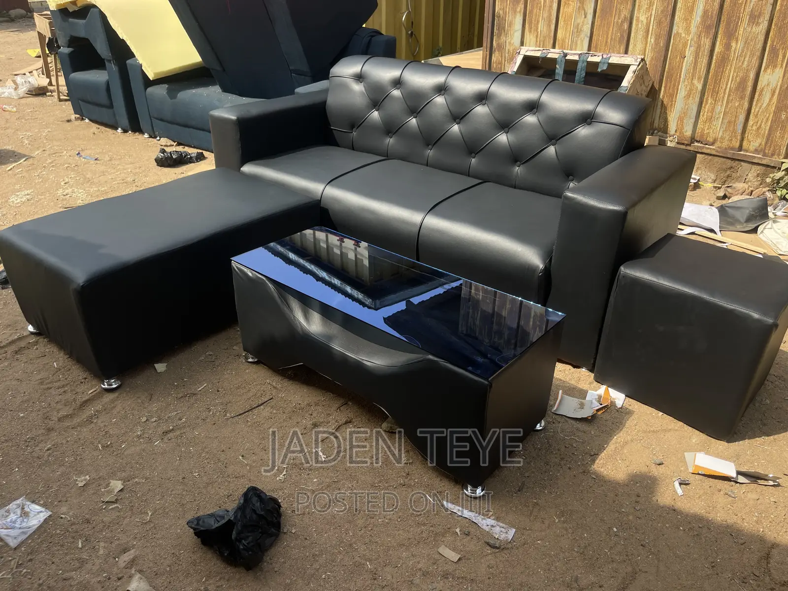 Black Quality Leather Sofa Made to Last