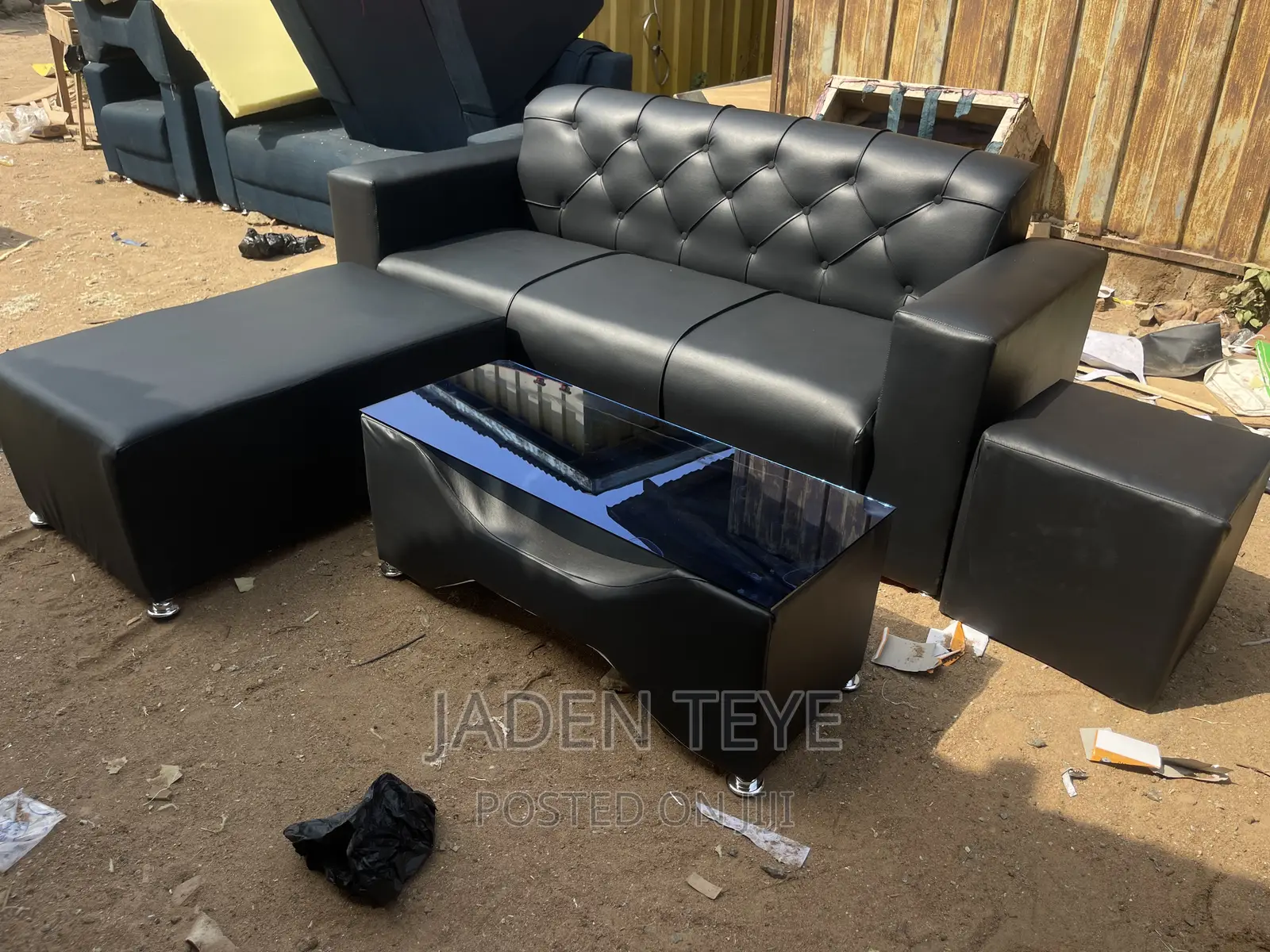 Black Quality Leather Sofa Made to Last