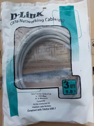 D-Link Utp Cat 6 Networking Cable Patch Cord 3m