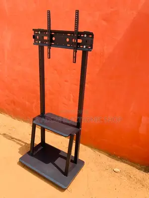 Stainless Steel Mobile Tv Stand With Wheels for 32”-75” Tv.