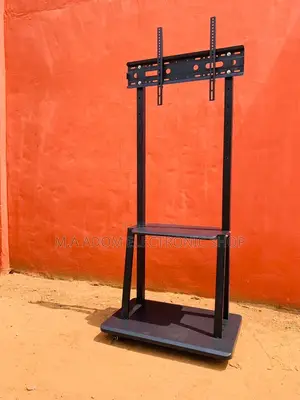 Quality Mobile Tv Stand With Wheels for 32”-75” Tv(Black).