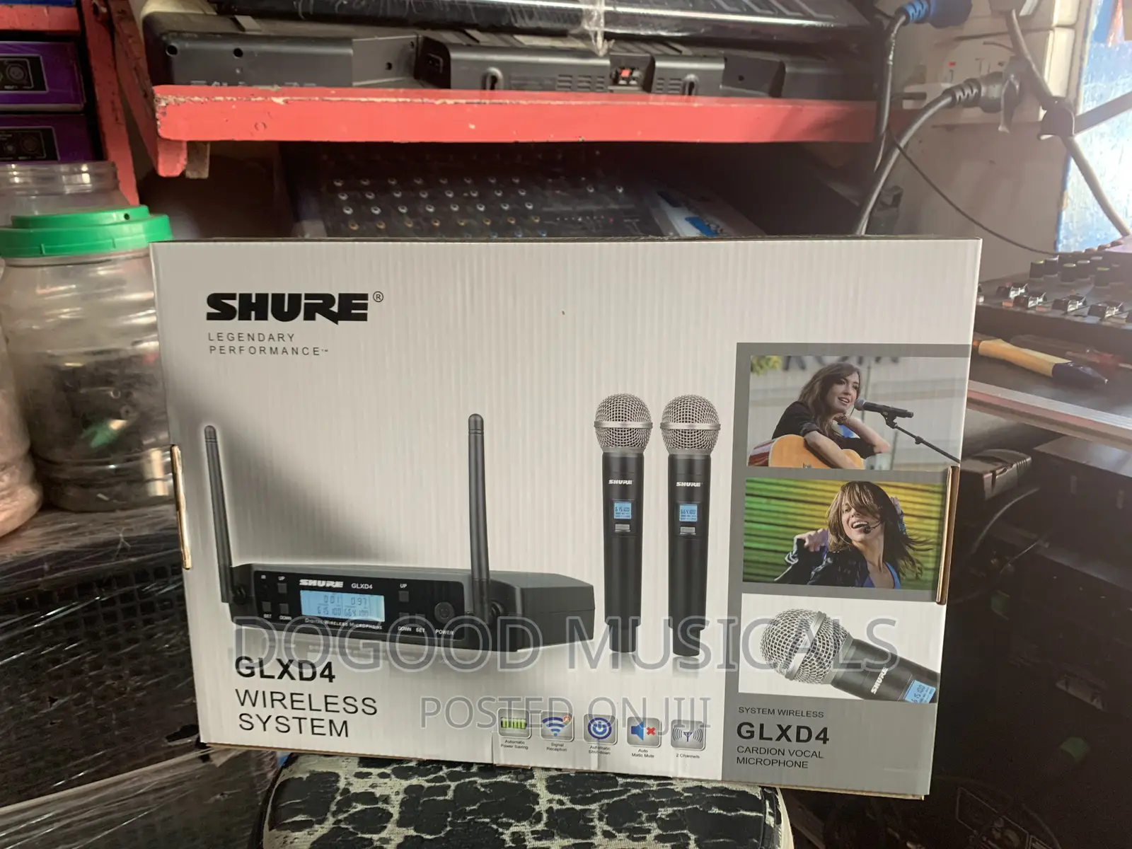 SHURE GLX4D 2in1 Lapel(Head)Wireless Microphone