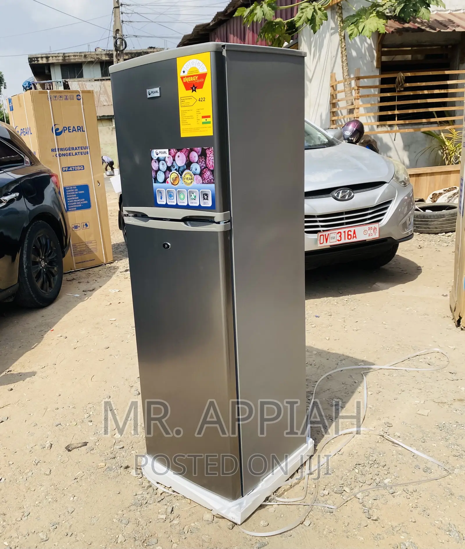 Anti-Rust Pearl PF-270 Ix 2 Door Electric Fridge(Gray).