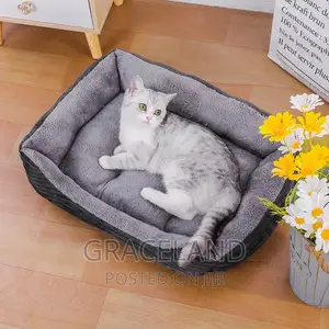 Bed for Dog Cat Pet Soft Square Kennel Animals Accessories