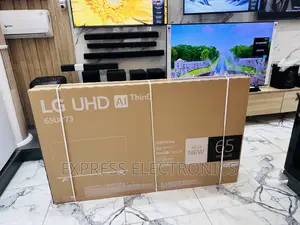 Glossy Sleek Black Lg UHD Smart 65”UR730