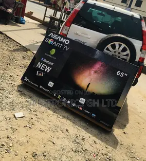 Glossy LED Smart Black Asano Electric UHD 65 Inches Tv