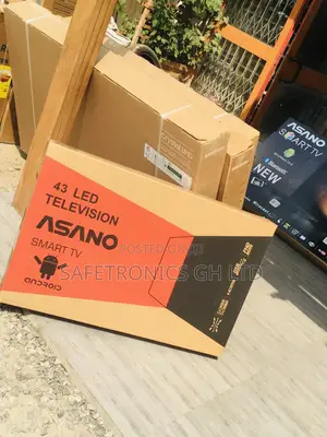 Black Asano Glossy LED 43 Inches Electric Smart UHD Tv