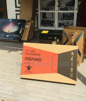 Asano 43 Inches Glossy UHD Smart Black Electric LED Tv