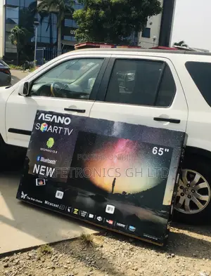 Glossy Black LED Asano Smart 65 Inches UHD Electric Tv