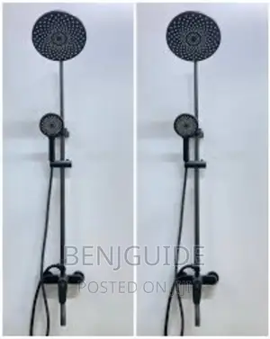 Black Round Shaped Waterfall Shower Set