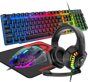 4 in 1 Wired Gaming Keyboard With Led Lights.