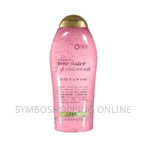 OGX Sensitive+Pink Sea Salt Rosewater Body Scrub Wash 577ml