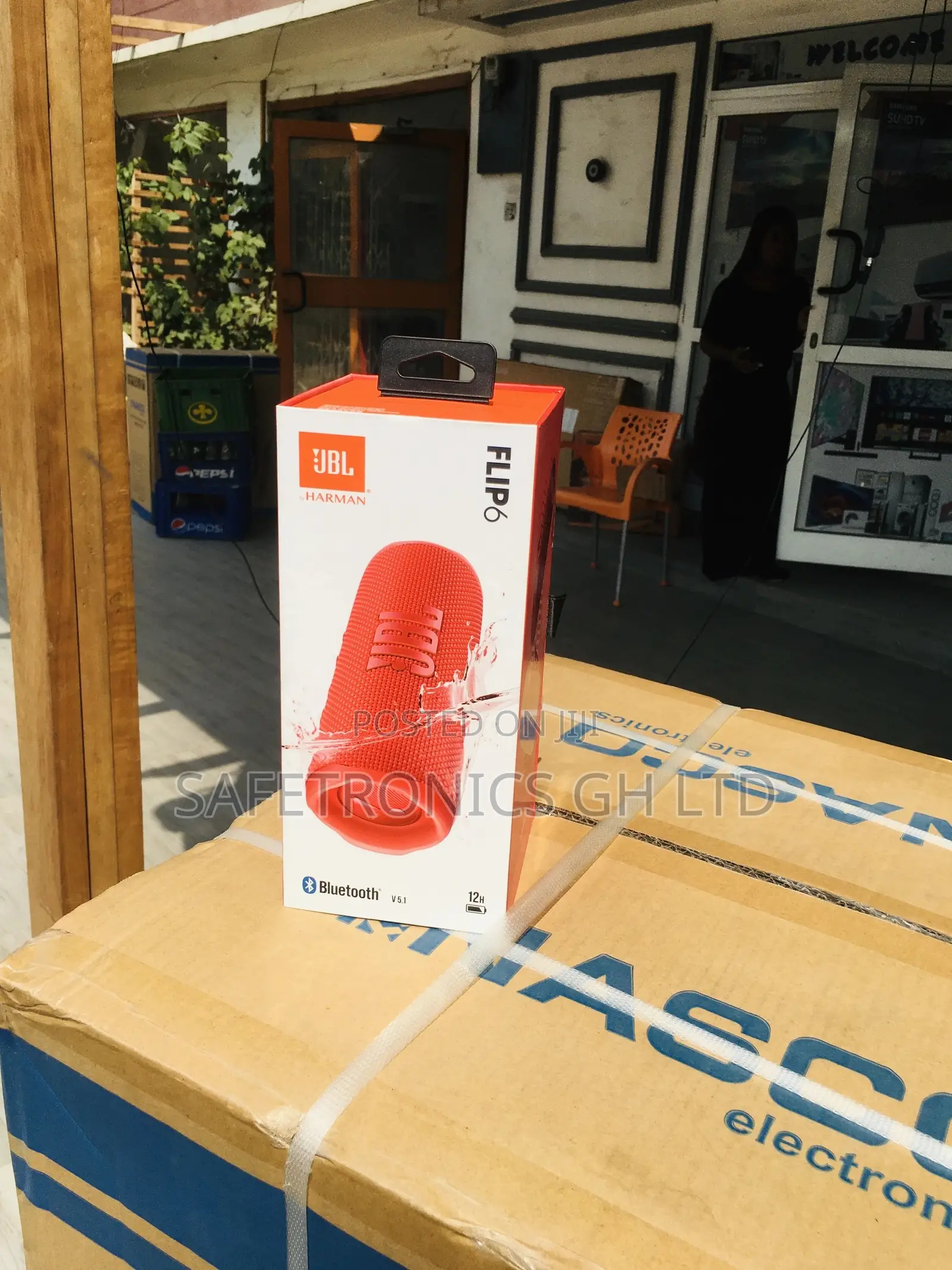 JBL Bluetooth Wireless Electric Flip 6 Red Speaker