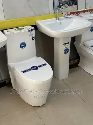 Frencia One Piece WC and Basin Complete_close Couple WC Set