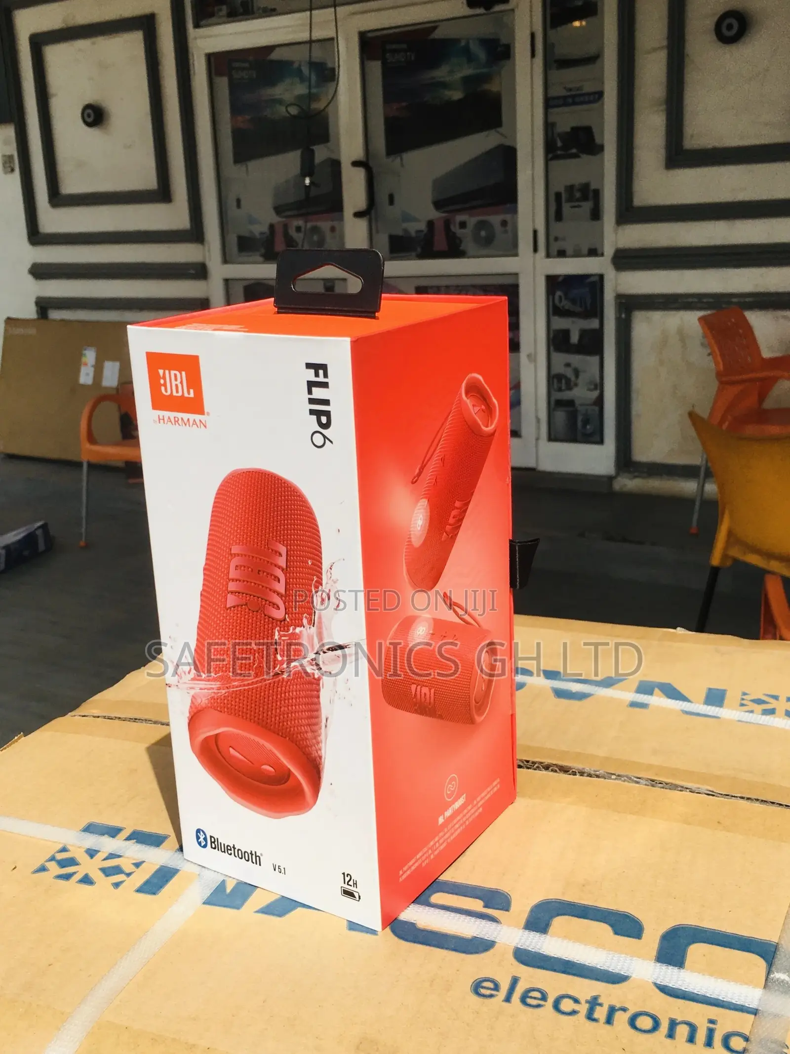 Reliable JBL Flip 6 Red Wireless Bluetooth Electric Speaker