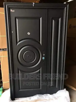 One Half All Black Standard Security Door+All Accessories