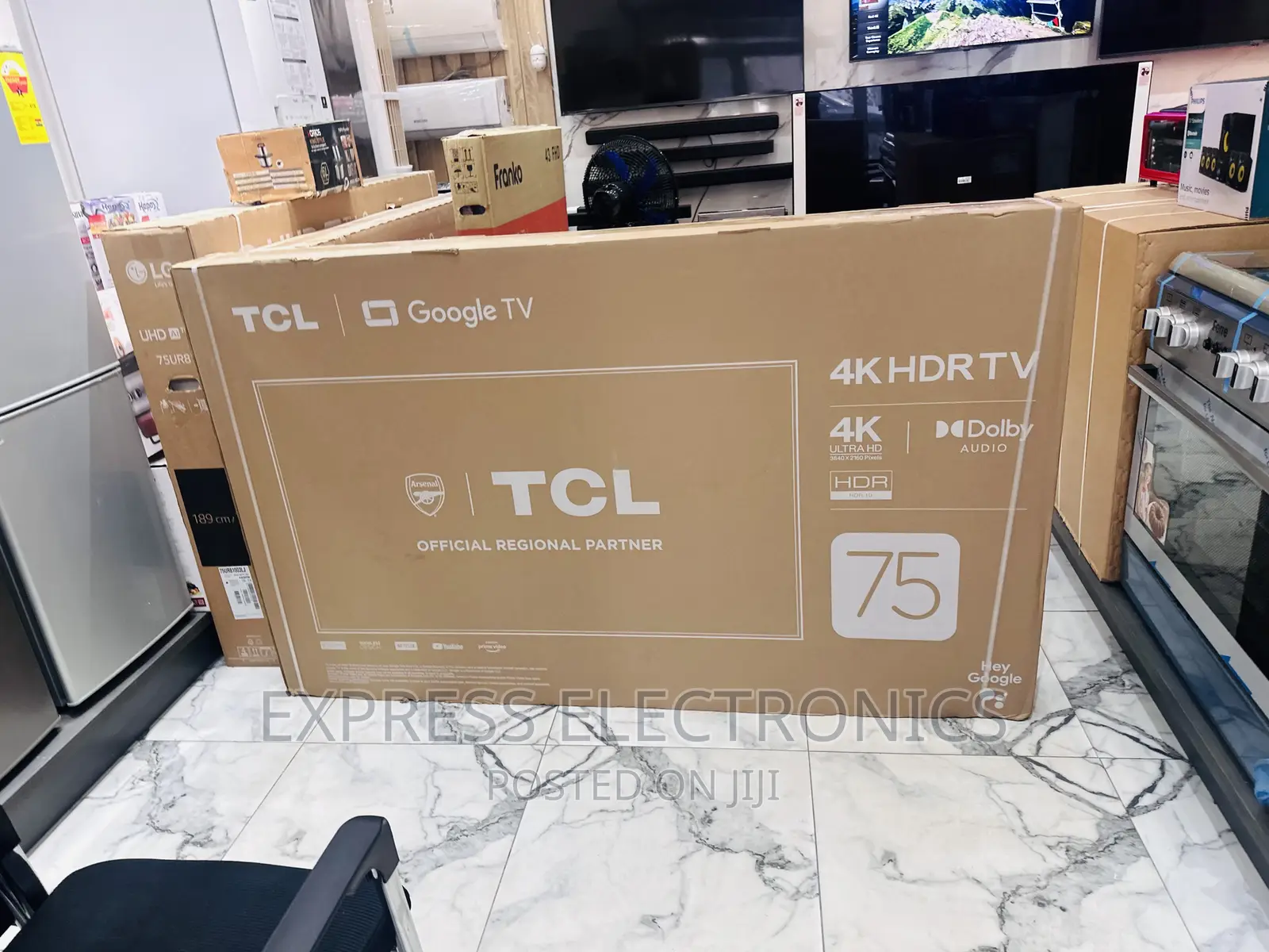 Glossy Sleek Slim UHD Android Smart 75”TCL 75P635