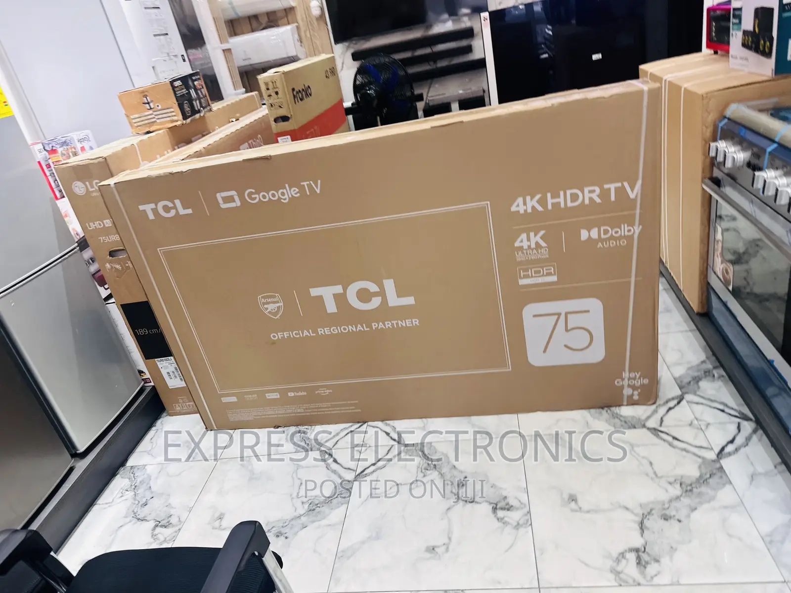 Glossy Sleek Slim UHD Android Smart 75”TCL 75P635