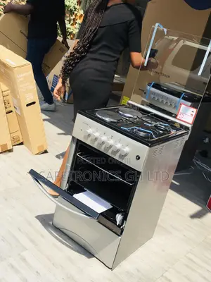 50x50 Gray Volcano 2 Electric 2 Gas Burner Oven With Grill