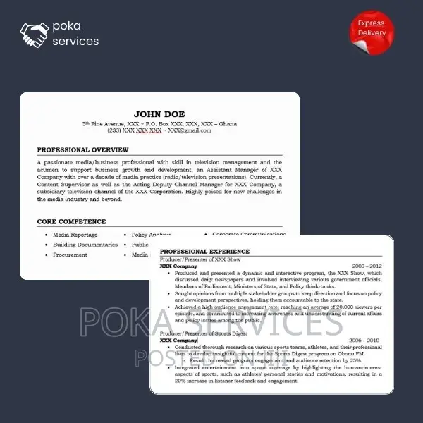 Professional Resume Writing, CV, Cover Letter