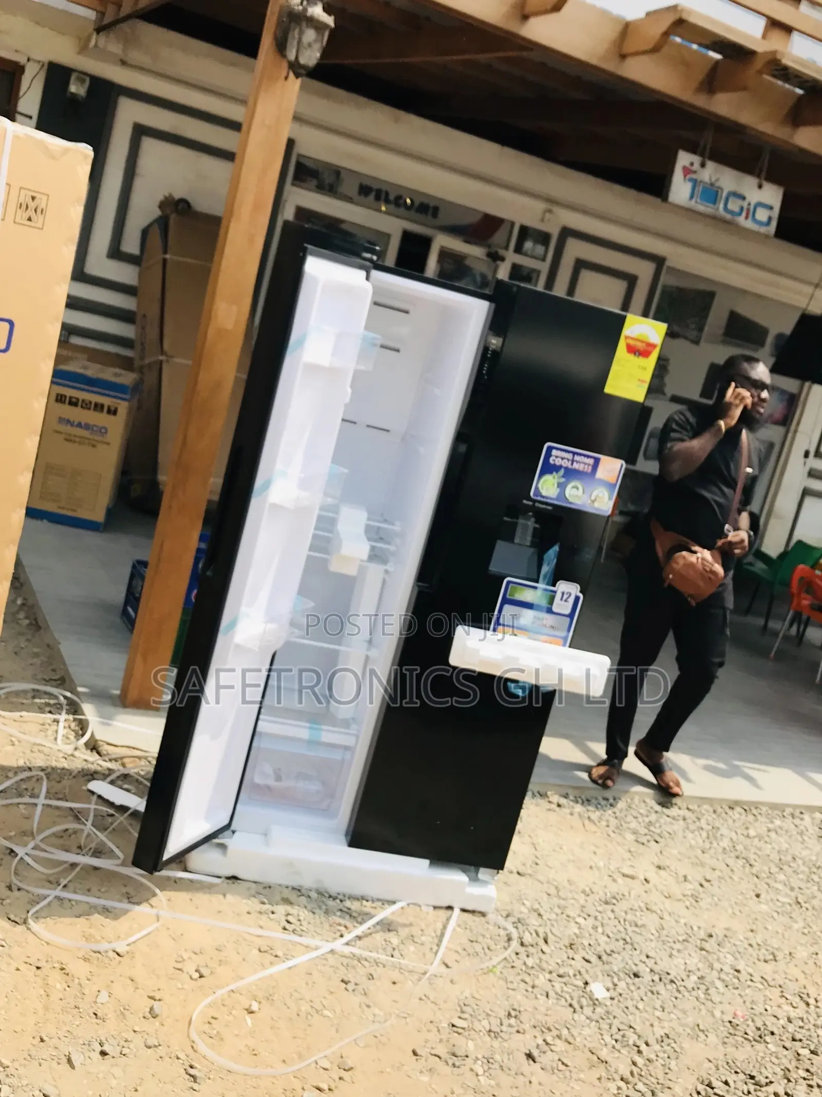 Black Side by Side 2 Doors Nass-2b-64s Nasco Fridge