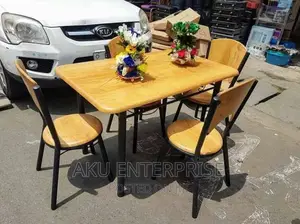 Wooden Dinning Table With 4 Chairs Set