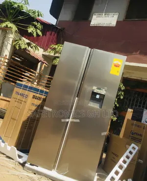 Gray P520SBN Side by Side TCL 607 Liters 2 Doors Fridge
