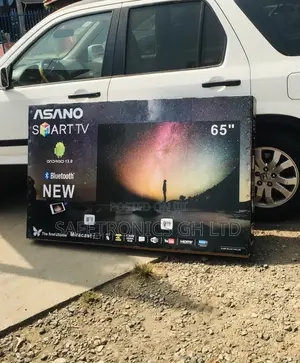 65 Inches Glossy LED Smart Electric UHD Black Asano Tv