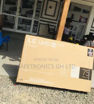 UR80 75 Inches Glossy LED LG Smart Electric UHD Black Tv