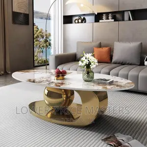 Marble Center Coffee Table Gold (BIG BALL)