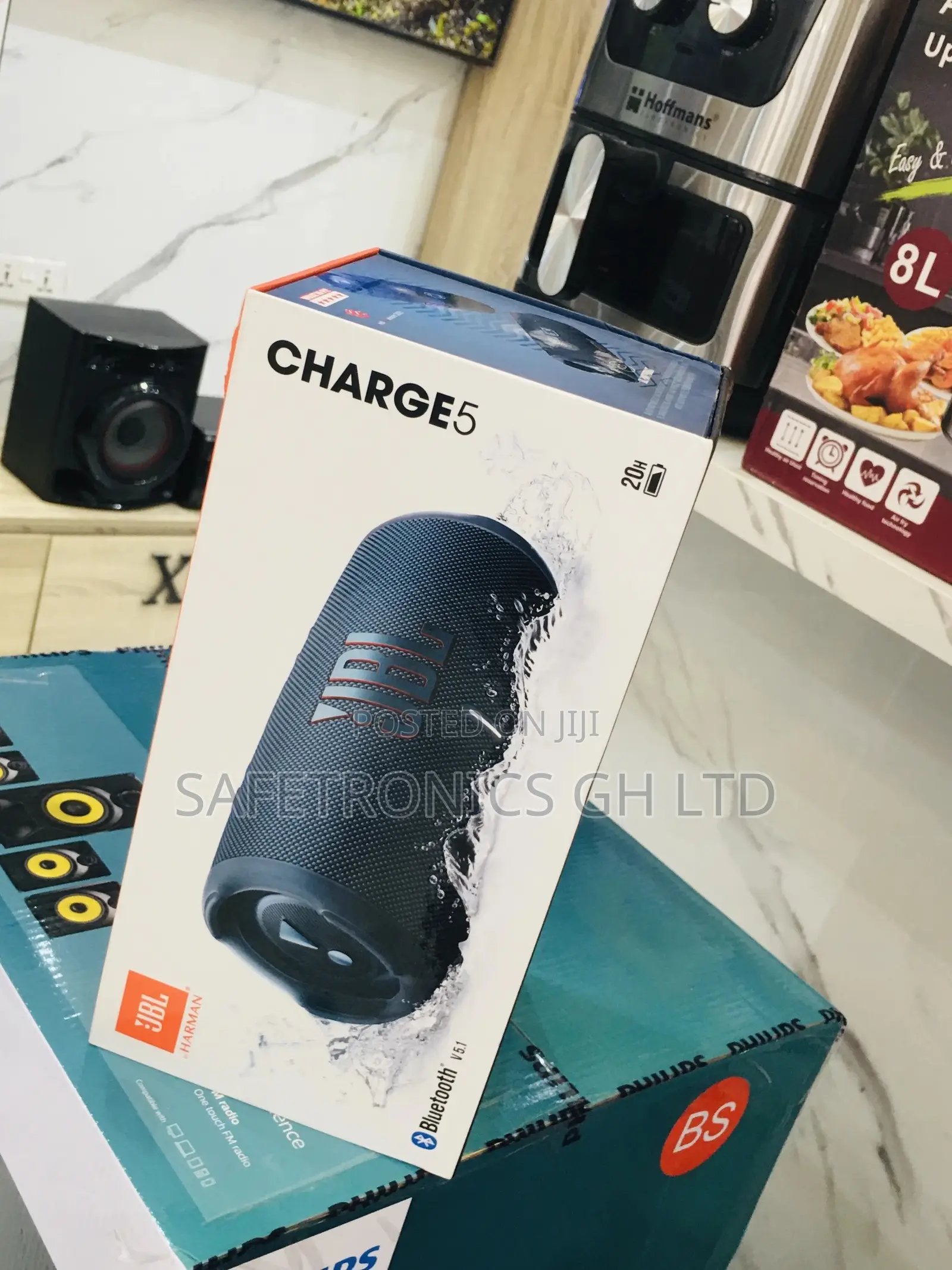Charge 5 JBL Wireless Bluetooth Black Electric Speaker