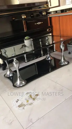 Glass Center Table- Black