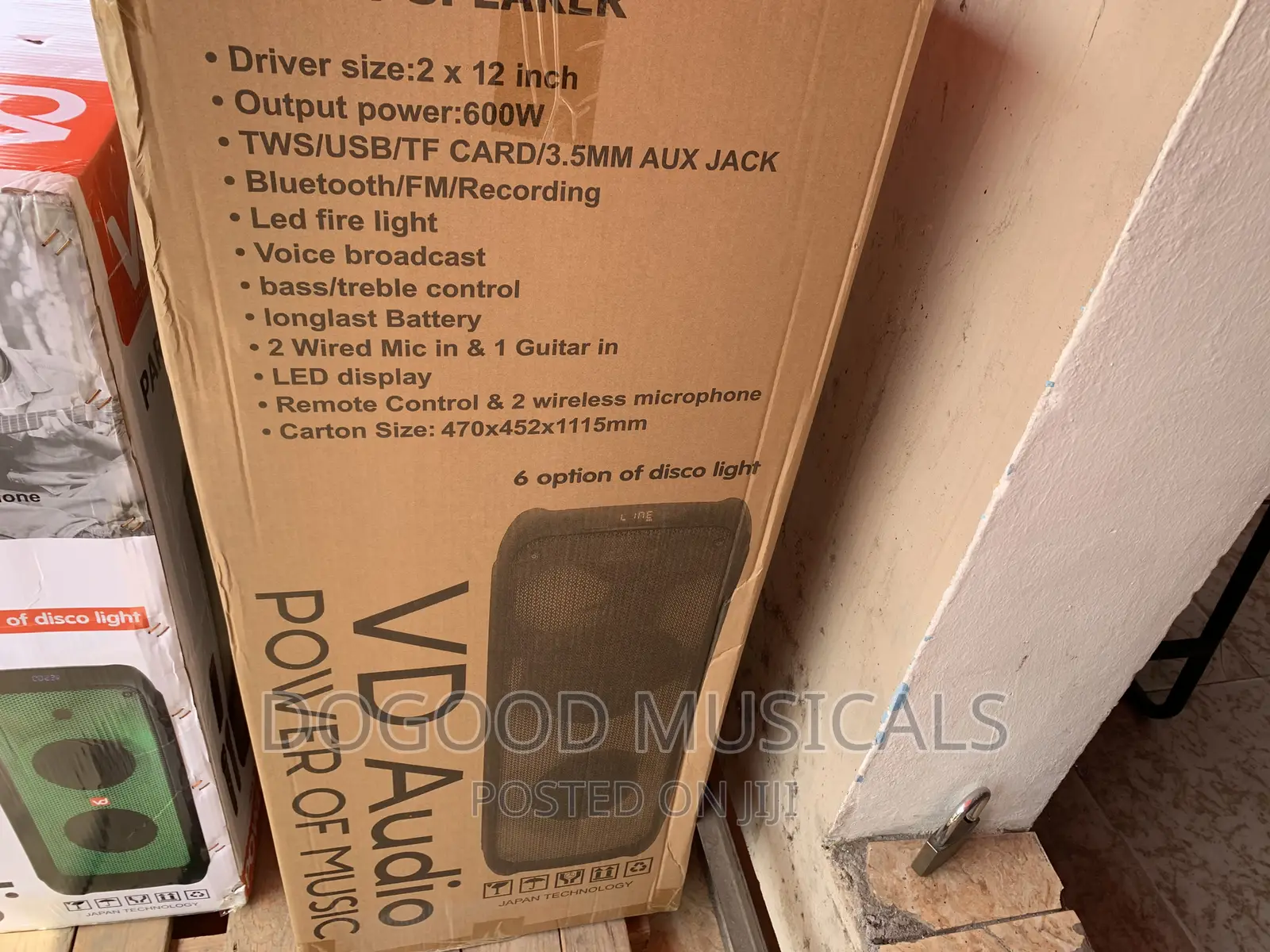 Vd Rechargeable Dual 12inch Party Speaker