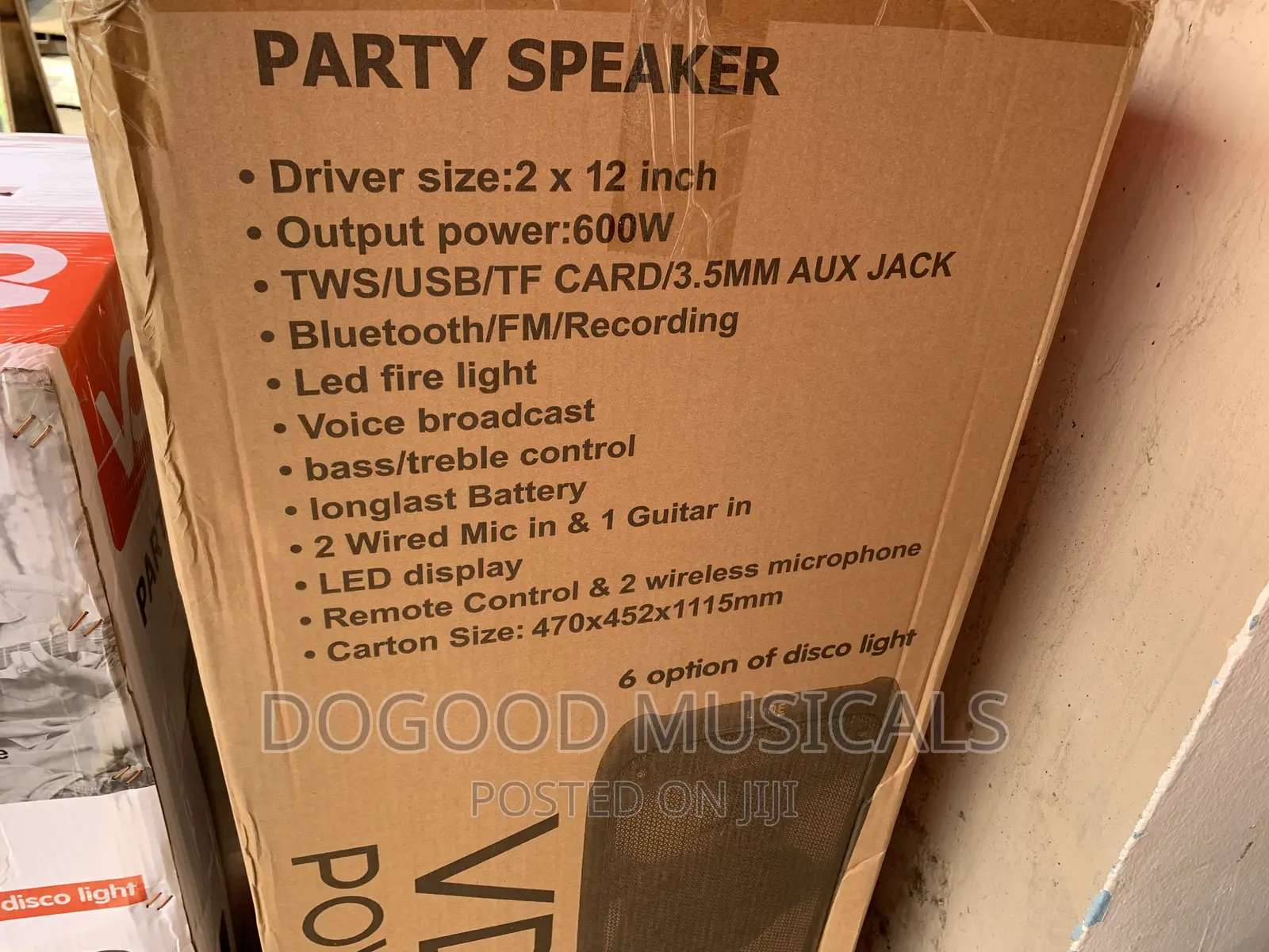 Vd Rechargeable Dual 12inch Party Speaker