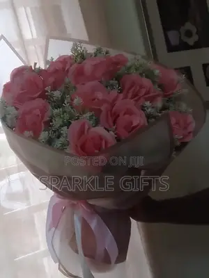 Artificial Pink Rose Bouquet, Valentine, Birthday, Gift