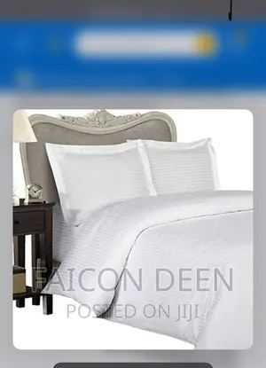 Thick Cotton Stripped Bedsheets With Pillow Cases