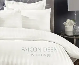 Quality Original Cotton Stripped Bedsheet With Pillow Cases